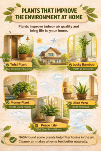 Plants improve indoor air quality and bring life to the space