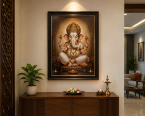 Lord Ganesha Photo Frame On Wall