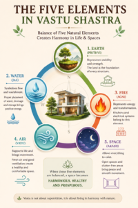 The five elements in Vastu Shastra