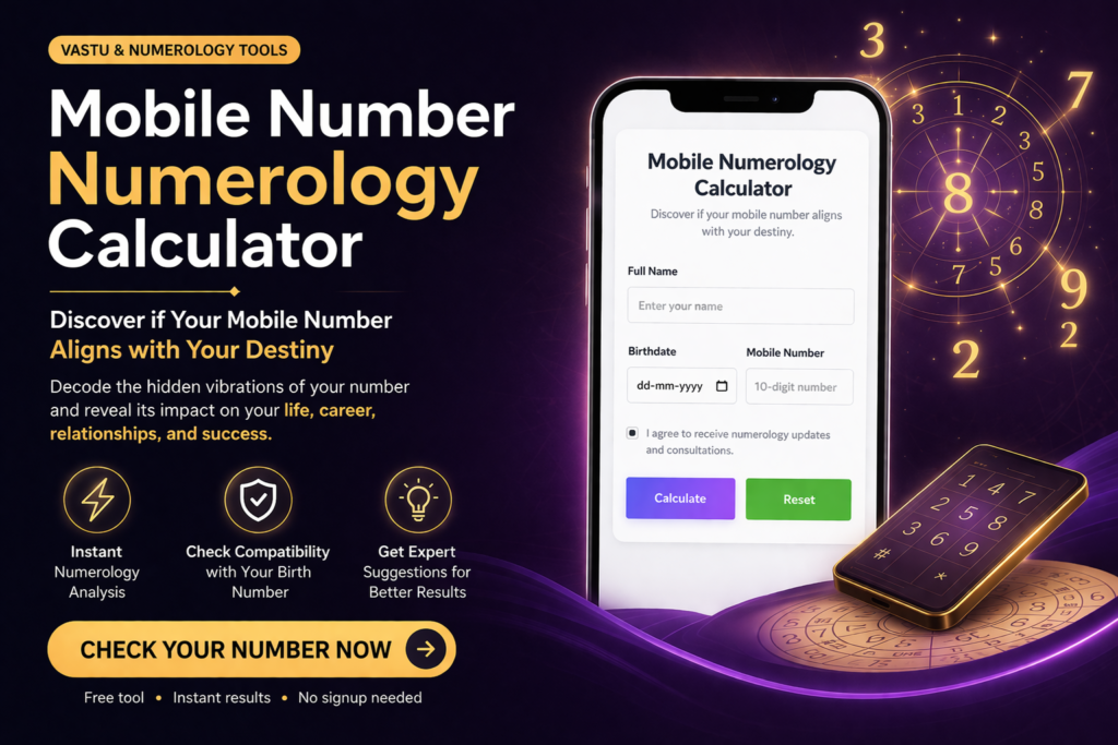 Mobile numerology Calculator
