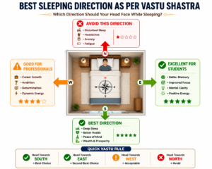 Best sleeping directions according to Vastu
