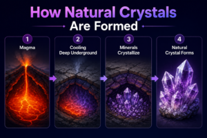 How natural crystals are formed