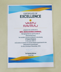 CERTIFICATE OF EXCELLENCE VASTURAVIRAJ